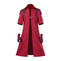 Men's Demon Hunter Costume Red Long Trench Coat with Vest Pant and Gloves for Hero Cosplay Events