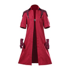 Men's Demon Hunter Costume Red Long Trench Coat with Vest Pant and Gloves for Hero Cosplay Events