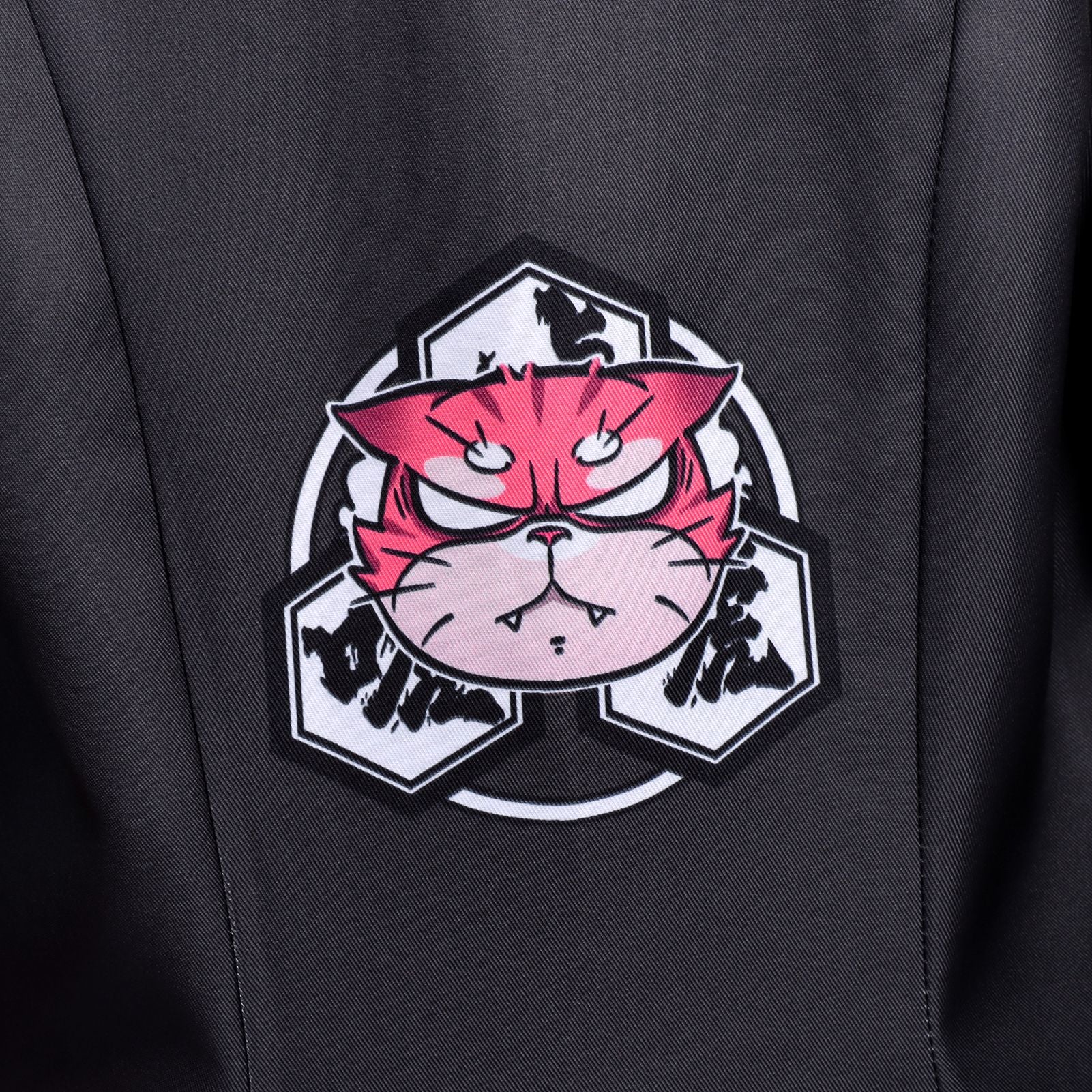 Women Nanally Costume Game Inspired Pink and Black Girls Uniform Set with Chest Cat Plush Toy for Fans Cosplay