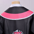 Women Nanally Costume Game Inspired Pink and Black Girls Uniform Set with Chest Cat Plush Toy for Fans Cosplay