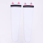 Women Nanally Costume Game Inspired Pink and Black Girls Uniform Set with Chest Cat Plush Toy for Fans Cosplay