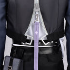 Mens NTE Zero Costume Black Cropped Jacket and Pants Cosplay Set for Dress Up Party