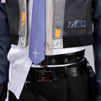 Mens NTE Zero Costume Black Cropped Jacket and Pants Cosplay Set for Dress Up Party