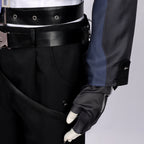 Mens NTE Zero Costume Black Cropped Jacket and Pants Cosplay Set for Dress Up Party