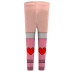 Girls Pink Cartoon Villain Doll Costume Dress with Matching Leggings Shoulder Bag Set for Themed Party