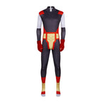 Mens Beast Warrior Costume Black Jumpsuit with Gloves Suit for Dress Up Parties