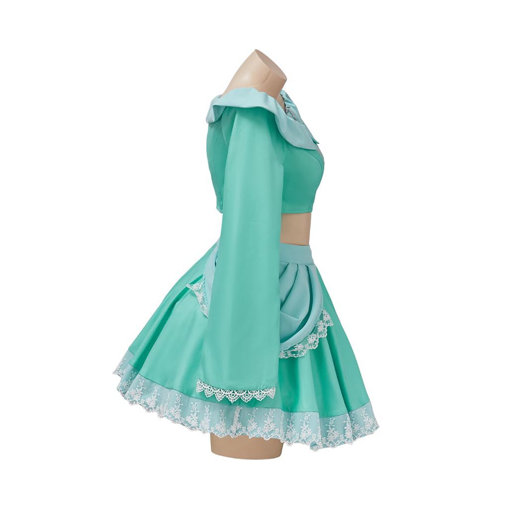 Pink Princess Costume Peach Daisy Rosalina Bowsette Crop Tops and Skirt 2pcs Suit for Girls Women Cosplay Events