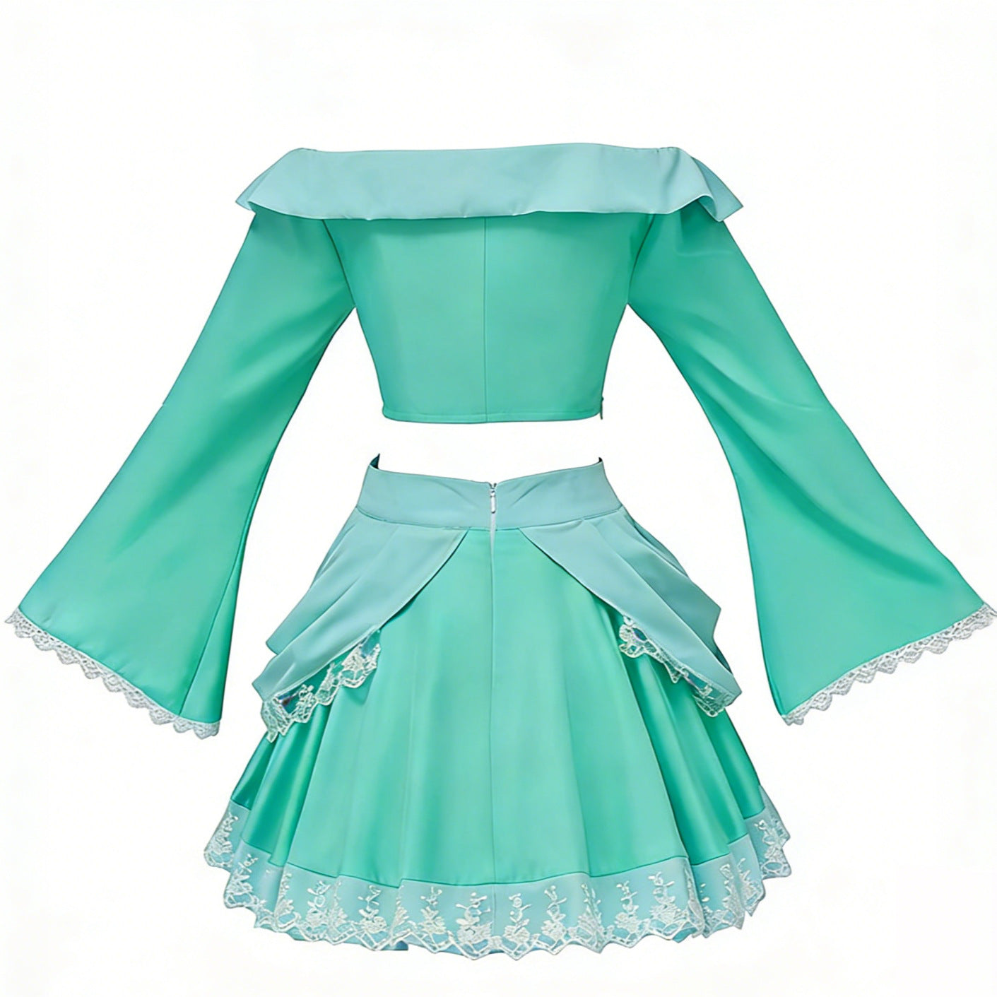 Pink Princess Costume Peach Daisy Rosalina Bowsette Crop Tops and Skirt 2pcs Suit for Girls Women Cosplay Events