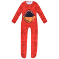 Kids Chapter 5 Red Monster Costume Horror Game Belly Mouth Jumpsuit Helmet and Gloves Set for Halloween Cosplay