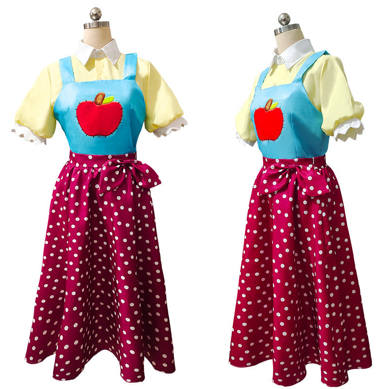 Scary Teacher Cosplay Costume Chapter 3 Yellow Vintage Shirt Vest and Skirt for Girls Women Halloween Cosplay
