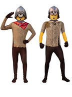 Yellow Medieval Knight Costume Funny Creature Jumpsuit Helmet 2pcs Suit for Cosplay Carnival