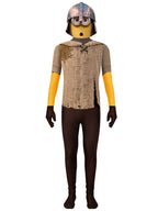 Yellow Medieval Knight Costume Funny Creature Jumpsuit Helmet 2pcs Suit for Cosplay Carnival