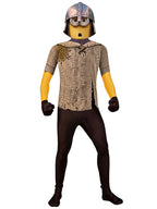 Yellow Medieval Knight Costume Funny Creature Jumpsuit Helmet 2pcs Suit for Cosplay Carnival