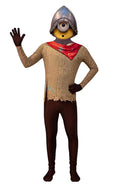 Yellow Medieval Knight Costume Funny Creature Jumpsuit Helmet 2pcs Suit for Cosplay Carnival