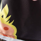 Female Demon King Costume Japanese Traditional Floral Black Kimono Set for Halloween Cosplay