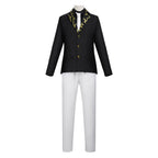 Mens Demon King Costume Black Jacket Pants Shirt and Hat Suit for Dress-up Party