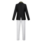 Mens Demon King Costume Black Jacket Pants Shirt and Hat Suit for Dress-up Party