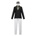 Mens Demon King Costume Black Jacket Pants Shirt and Hat Suit for Dress-up Party