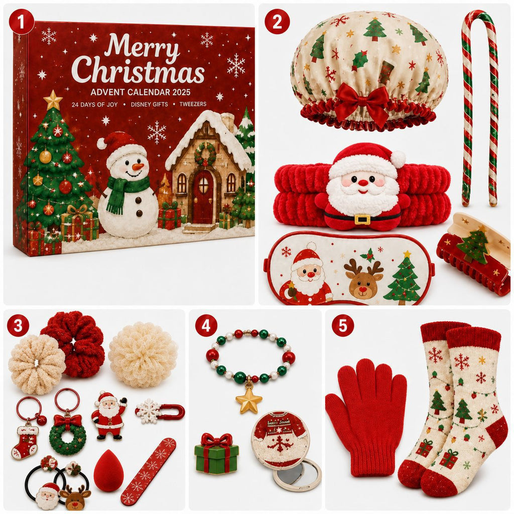 2026 Advent Calendar for Girls 24 Days Christmas Countdown Gift Box with Hair Accessories, Winter Socks, Gloves and More