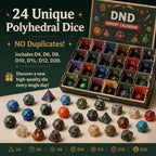 Polyhedral Dice Advent Calendar 24 Days Christmas Countdown Dice Set for Game Player