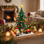 Christmas Advent Calendar 24 Days Countdown Building Block with LED Light for Boys and Girls