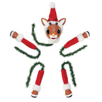 3D Christmas Tree Ornaments Funny Flexible Tree Hugger Bendable Santa Head Arms and Legs for Holiday Home Decor