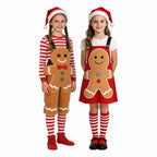 Kids Christmas Costumes Funny Candy Cane Gingerbread and Holiday Gift Box Dress-Up Outfits for Boys Girls School Stage Performance