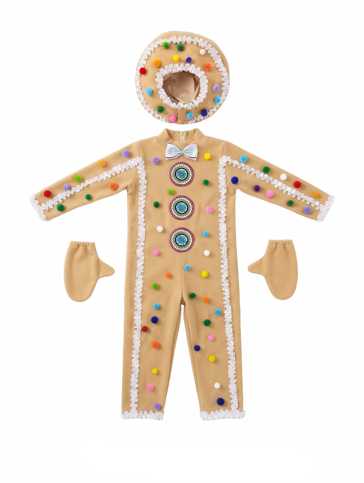 Kids Christmas Costumes Funny Candy Cane Gingerbread and Holiday Gift Box Dress-Up Outfits for Boys Girls School Stage Performance