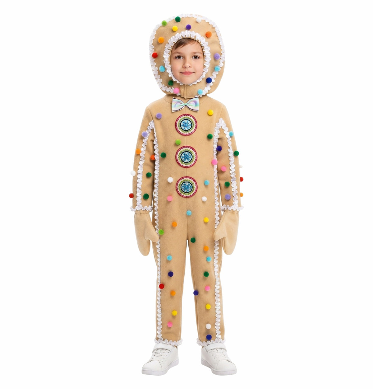 Kids Christmas Costumes Funny Candy Cane Gingerbread and Holiday Gift Box Dress-Up Outfits for Boys Girls School Stage Performance