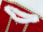 Adult Santa Costume Unisex Mrs Santa Claus Outfit with Hat Beard Belt and Gloves for Christmas Party