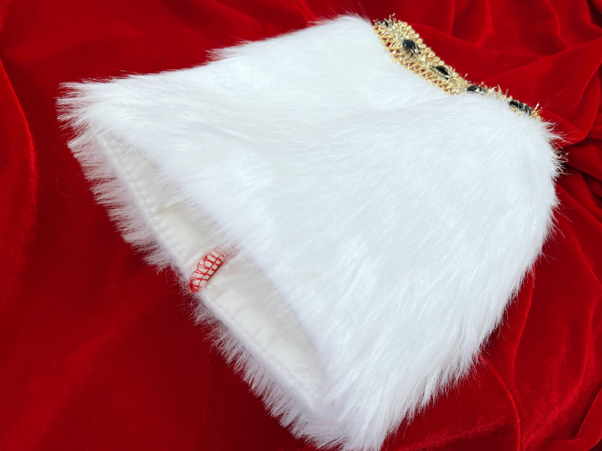 Adult Santa Costume Unisex Mrs Santa Claus Outfit with Hat Beard Belt and Gloves for Christmas Party