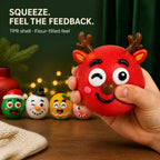 Christmas Squishy Toy 3 Pack Random Holiday Sensory Stress Balls Soft DIY Fidget Toys for Stocking Stuffers and Gifts