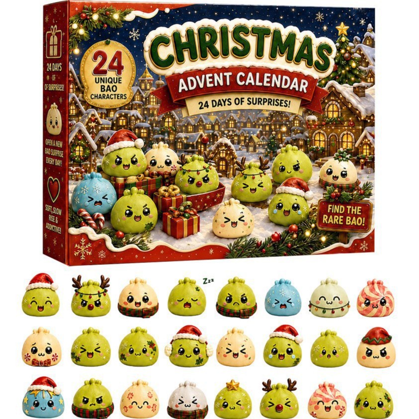 Christmas Advent Calendar 2026 Squishy Toys Countdown Blind Box with 24 Unique Sensory Fidget Squeeze Toys