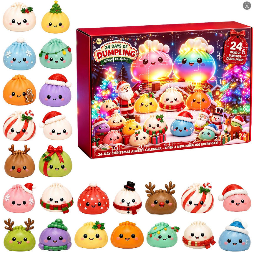 Christmas Advent Calendar 2026 Squishy Toys Countdown Blind Box with 24 Unique Sensory Fidget Squeeze Toys