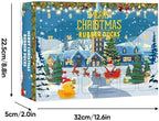 Christmas Advent Calendar Countdown Blind Box with Floating Bath Squeeze Rubber Ducks for Toddler and Kids