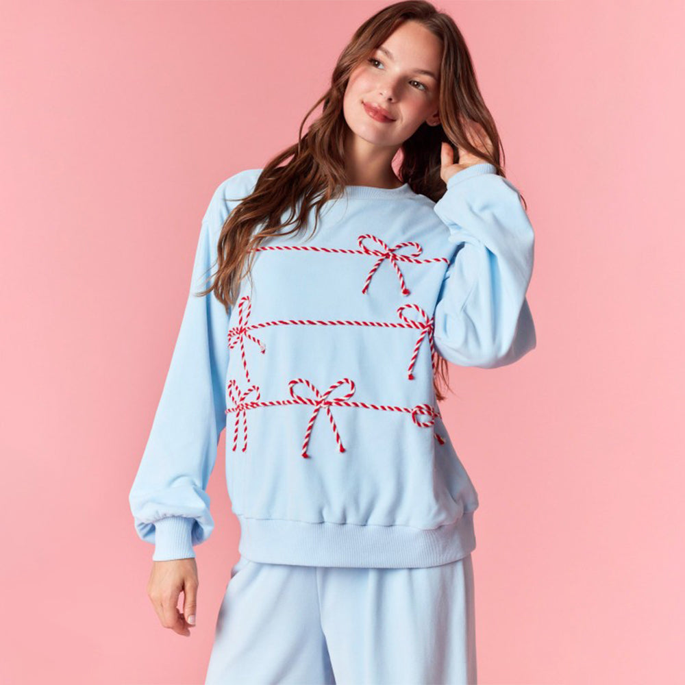 Cute Ladies Xmas Jammies Cozy Two-Piece Loungewear Pajama Set for Christmas Gift