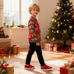 Kids Ugly Christmas Sweater Light Up Funny Pullover Xmas Costume for Boys Girls