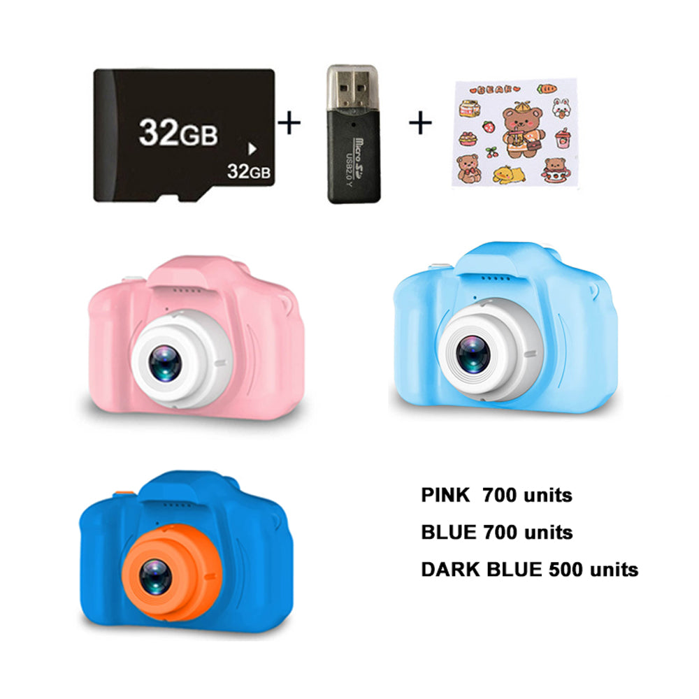 Kids 13MP HD Digital Camera for Girls and Boys with Games and 32GB SD Card and Card Reader