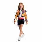 Yellow Costume Tops Vest and Shorts Full Set Deluxe Kids Adults Halloween Cosplay Outfit