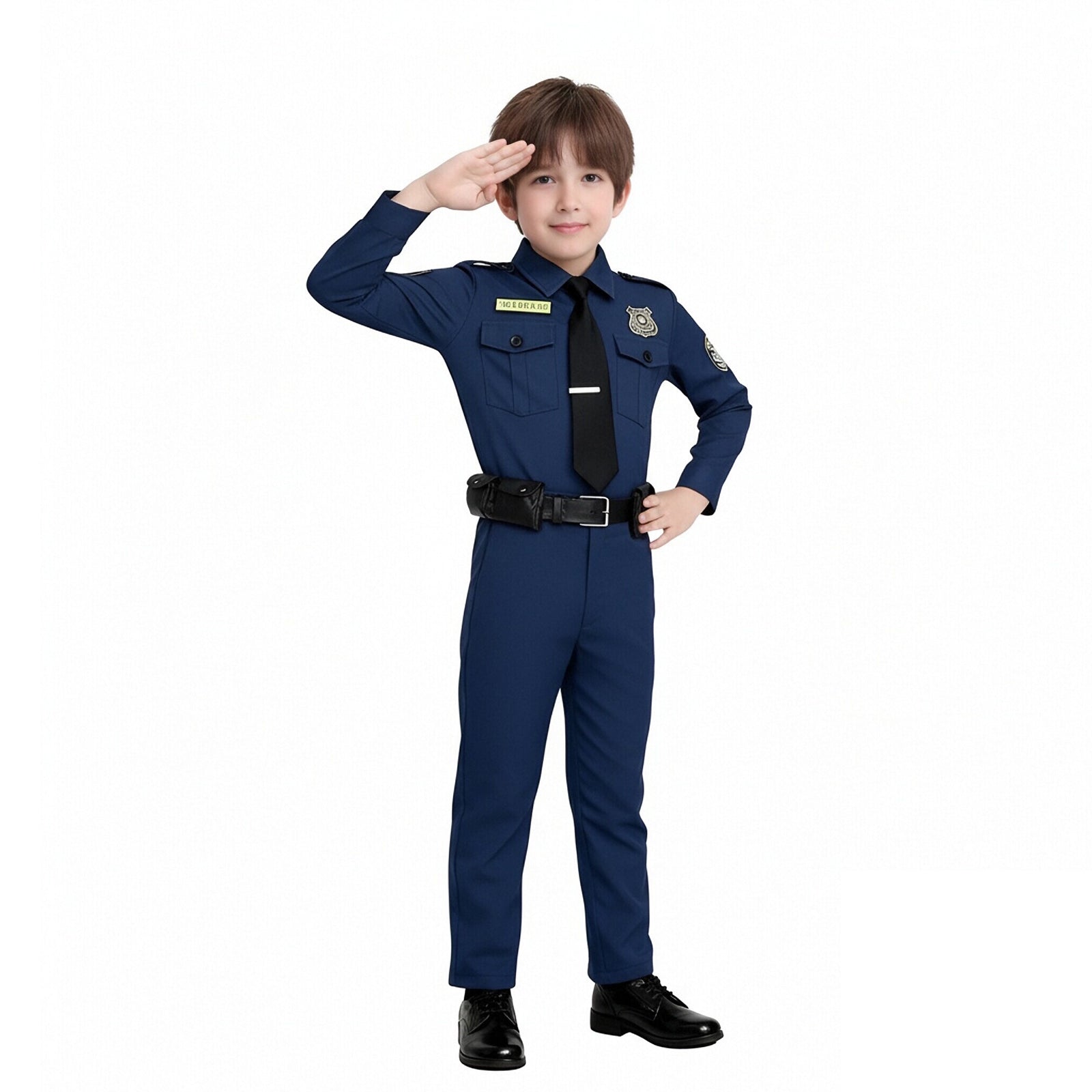 Bunny Police Uniform Unisex Navy Tops Pants Badge and Accessories for Cosplay Events