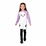 Girls Pop Star Dress Long Sleeve Oversized Longline Sweatshirt Dress Cute Idol Costume