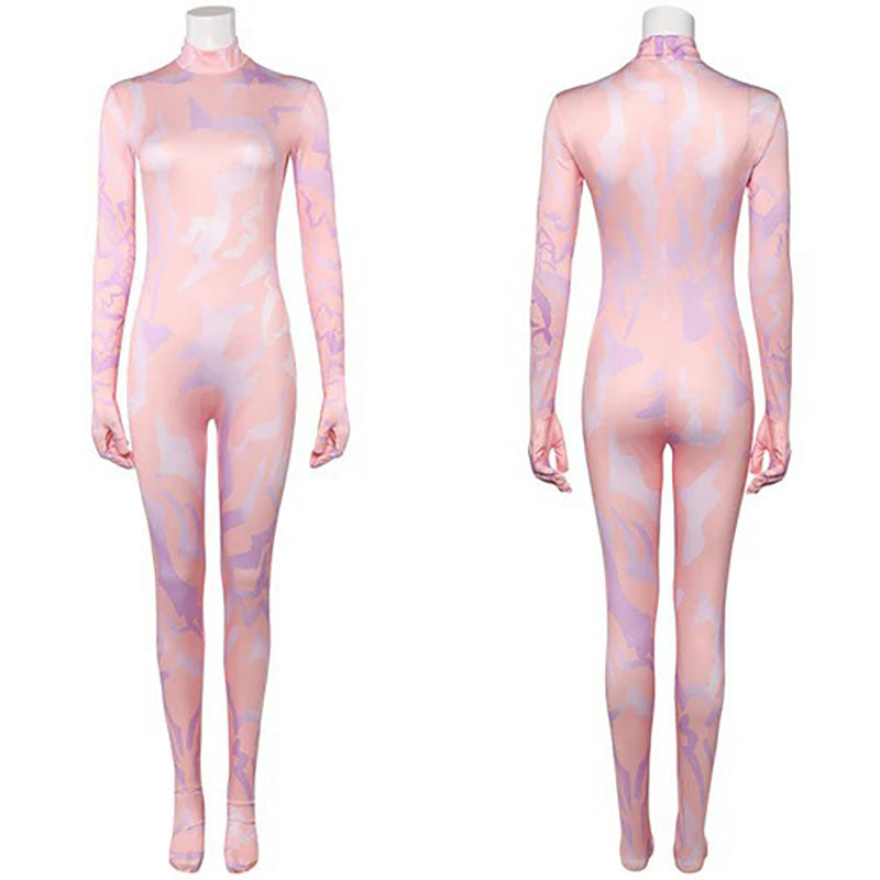 Pop Idol Costume White PU Leather Outfit Stage Performance Dress for Halloween Cosplay