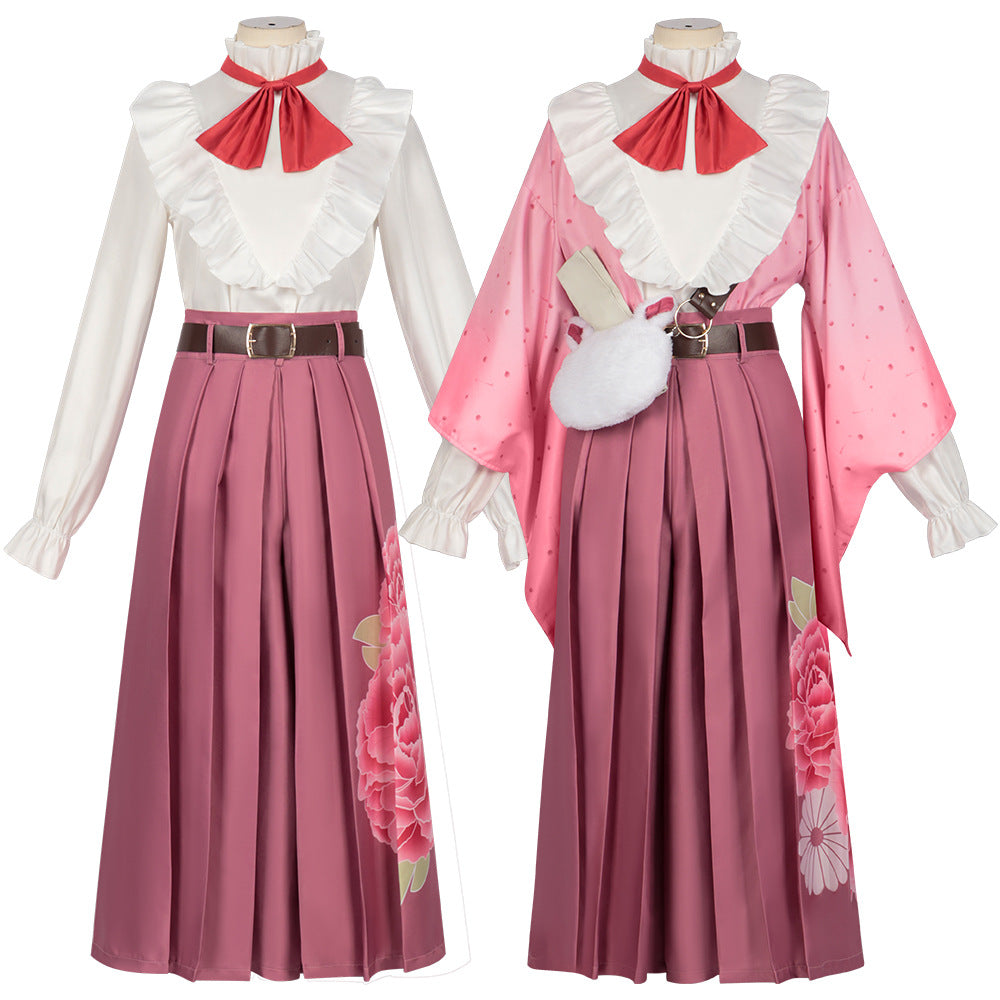 Adult Nezuko Cosplay Costume Halloween Cosplay Outfit Kinomo Dress Full Set for Role Play