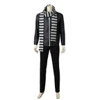 Adult Costume Gray Outfit Jacket Pants and Striped Scarf Adults Halloween Costume