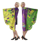 Ladies Mardi Gras Outfit Fashion Cloak and Headband 2 pcs Suit for Raucous Street Parties