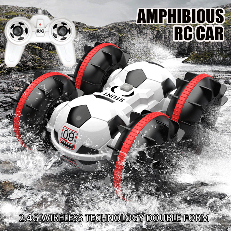 Amphibious RC Car Football 4WD Stunt Remote Control Car 100% Waterproof Toys For Kids