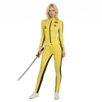 Women Beatrix Costume Yellow Bloody Affair The Bride Outfit Jacket and Pants Suit for Cosplay Themed Party
