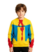 Kids Mark Costume Yellow Long Sleeve Pullover Shirt for Cosplay Themed Party Comic Exhibition