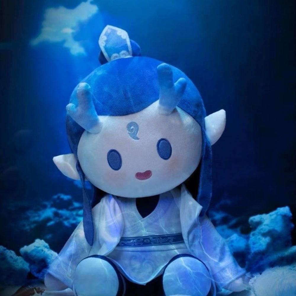 15.8” Demon Child Ao Bing Plush Toy With Detachable Outfits Soft Mythological Heroes Plushie