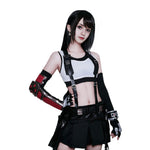 Tifa FF Cosplay Outfit Women Sexy Tifa Lockhart Dress Halloween Party Costume
